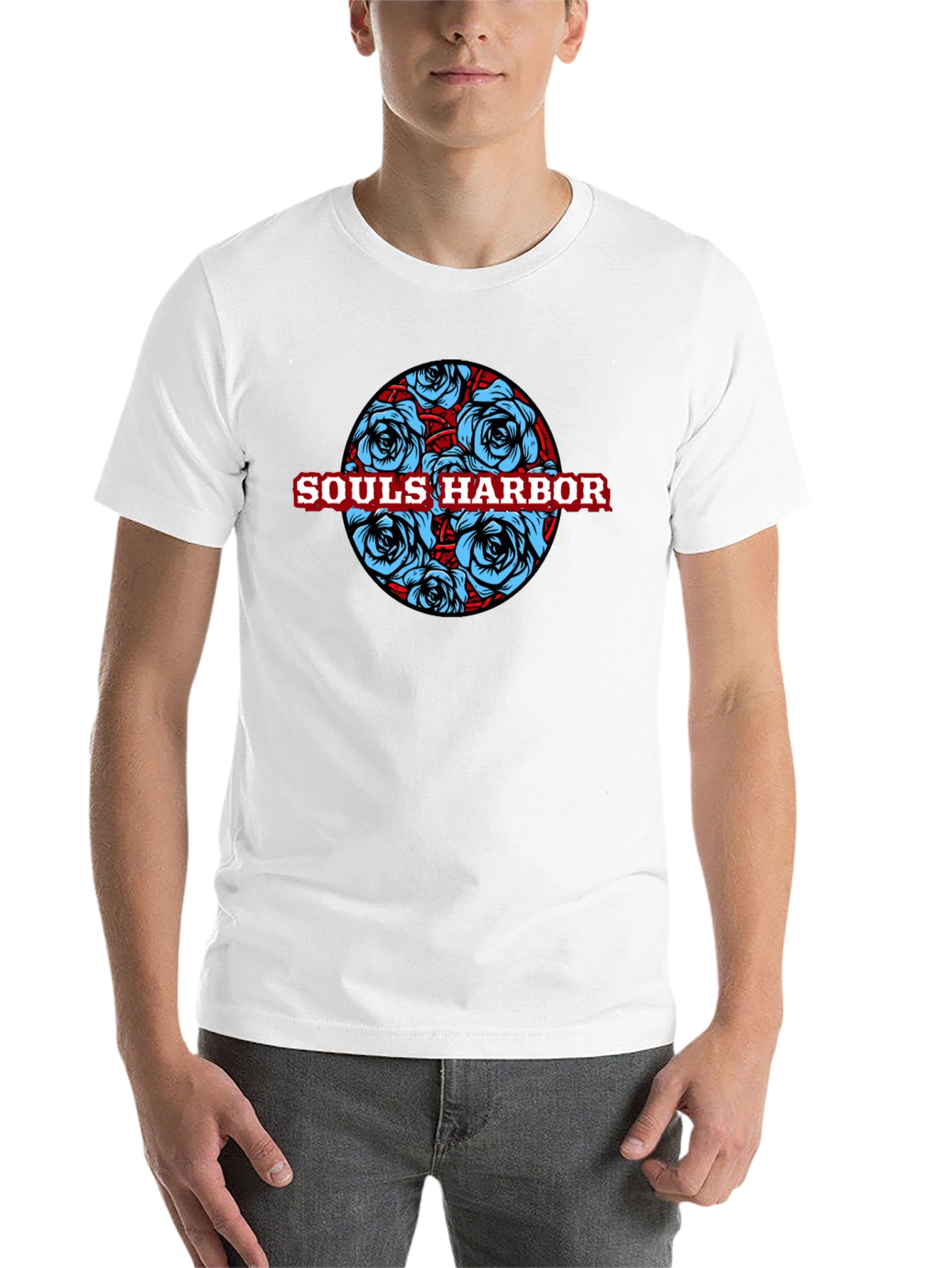 Souls Harbor Floral Graphic Black T-Shirt