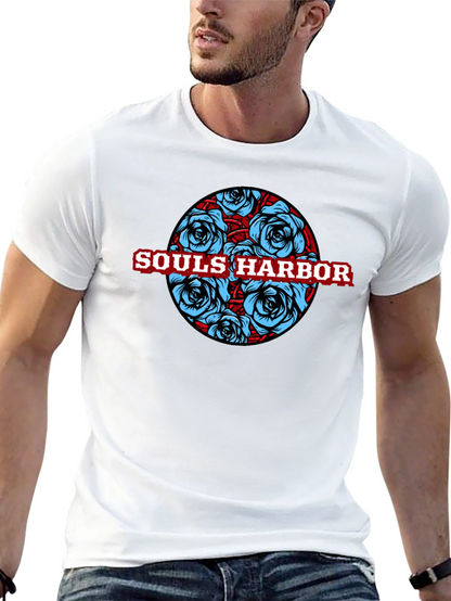 Souls Harbor Floral Graphic Black T-Shirt