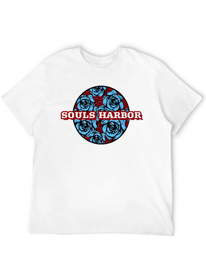 Souls Harbor Floral Graphic Black T-Shirt