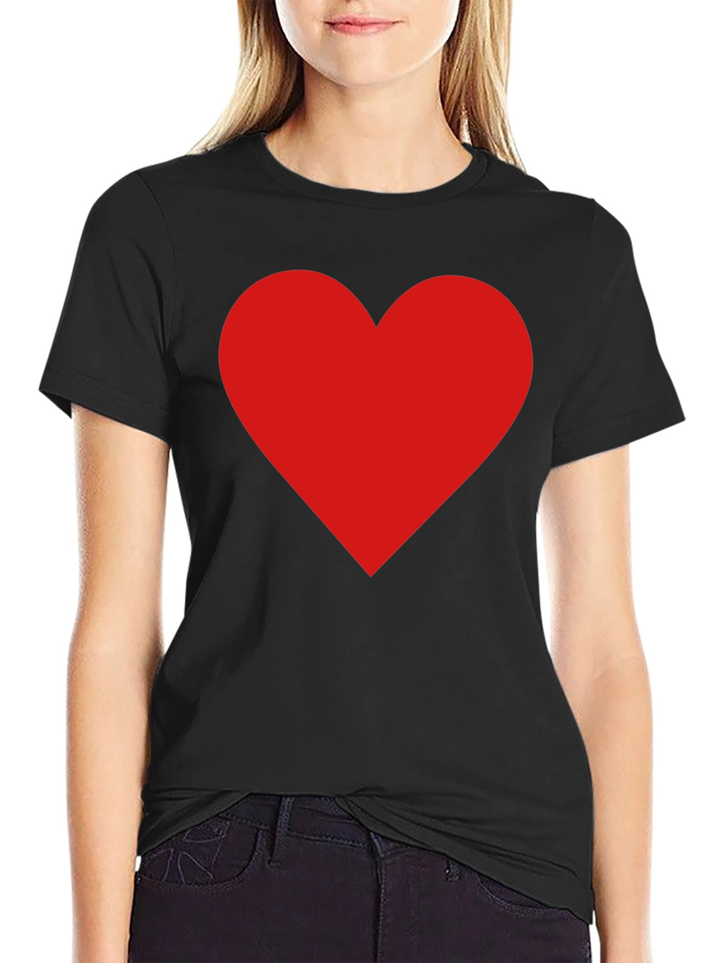 Red Heart Graphic Tee - Classic Black T-Shirt