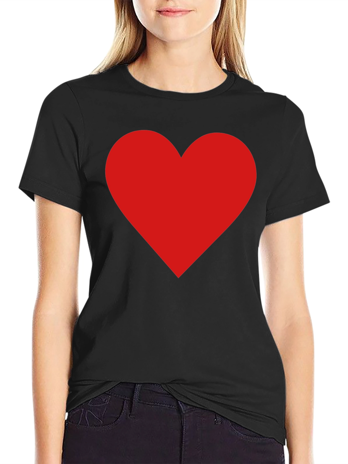 Red Heart Graphic Tee - Classic Black T-Shirt