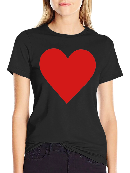 Red Heart Graphic Tee - Classic Black T-Shirt