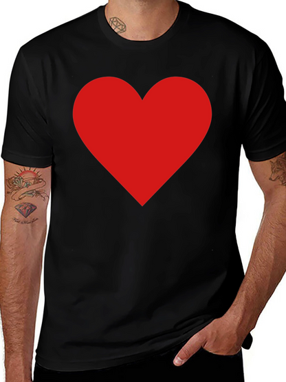 Red Heart Graphic Tee - Classic Black T-Shirt