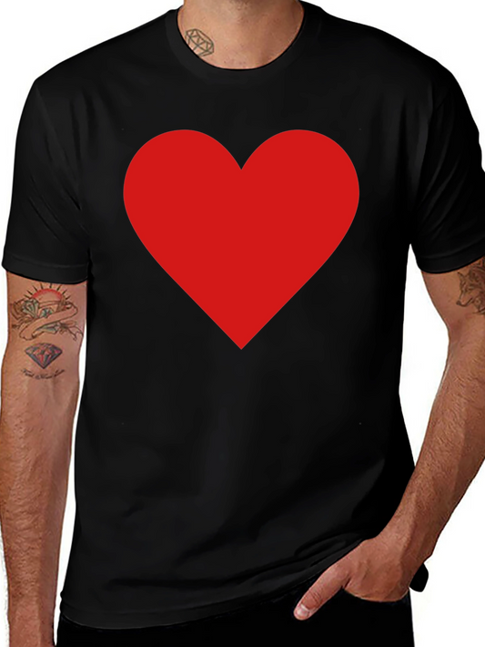 Red Heart Graphic Tee - Classic Black T-Shirt
