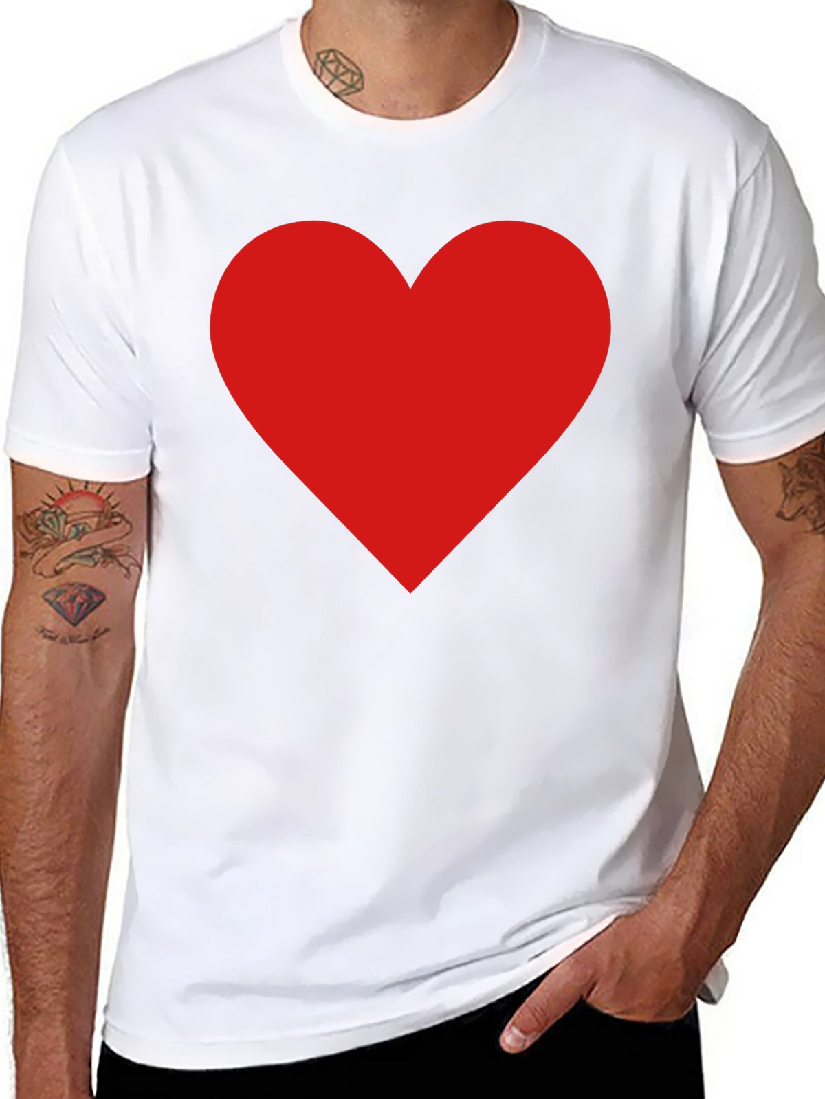 Red Heart Graphic Tee - Classic Black T-Shirt