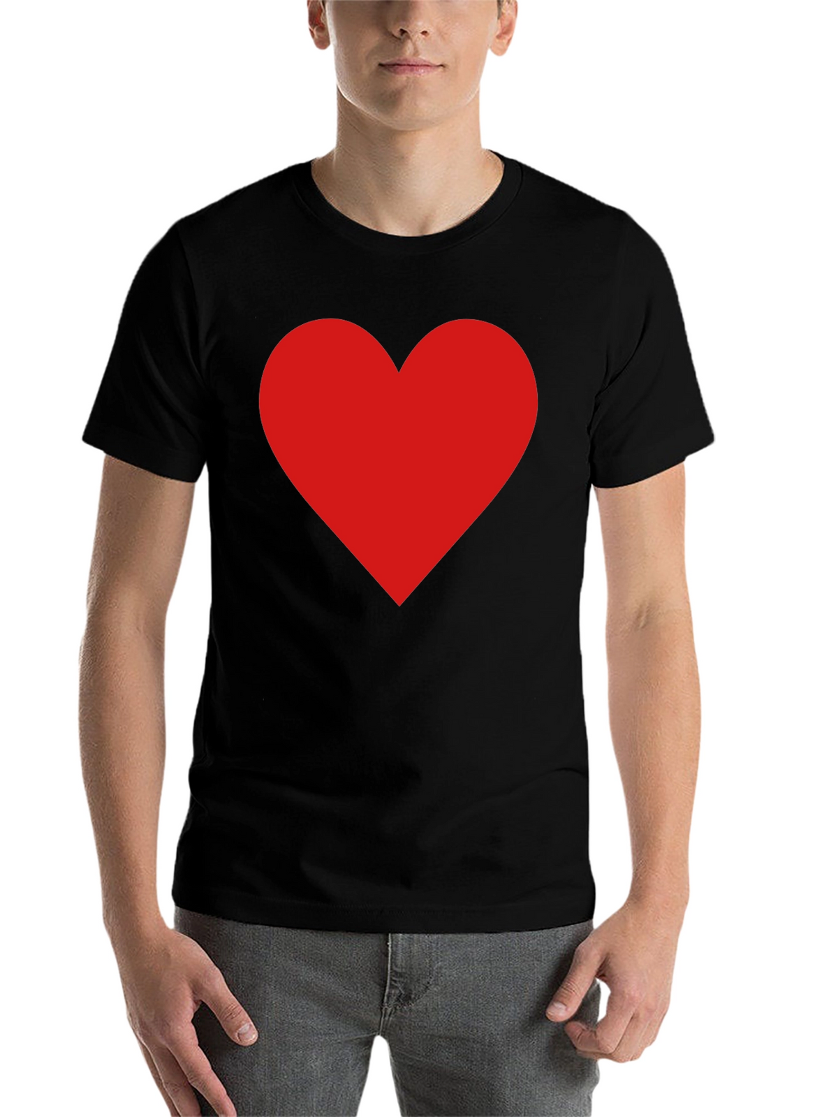 Red Heart Graphic Tee - Classic Black T-Shirt