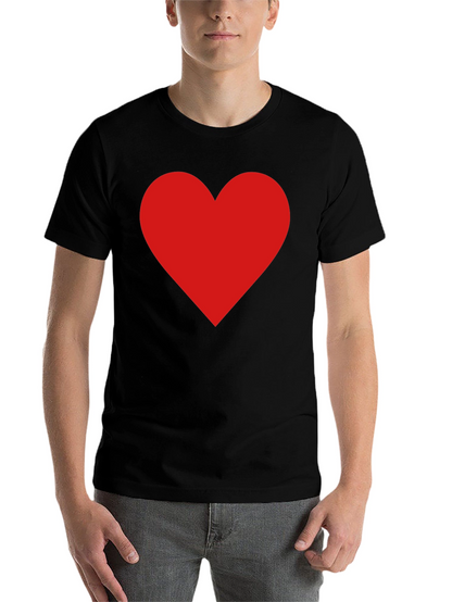 Red Heart Graphic Tee - Classic Black T-Shirt