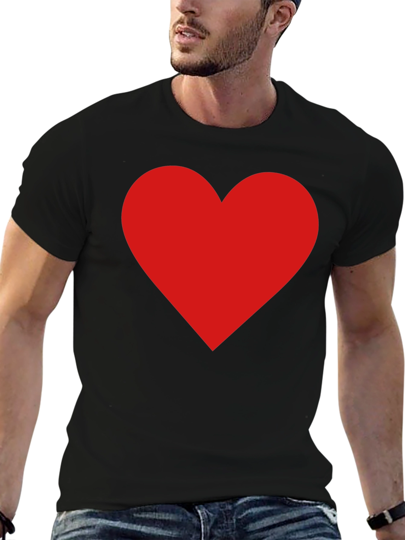 Red Heart Graphic Tee - Classic Black T-Shirt