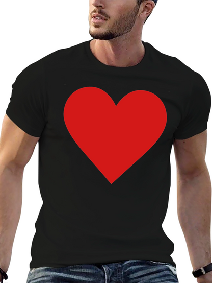 Red Heart Graphic Tee - Classic Black T-Shirt