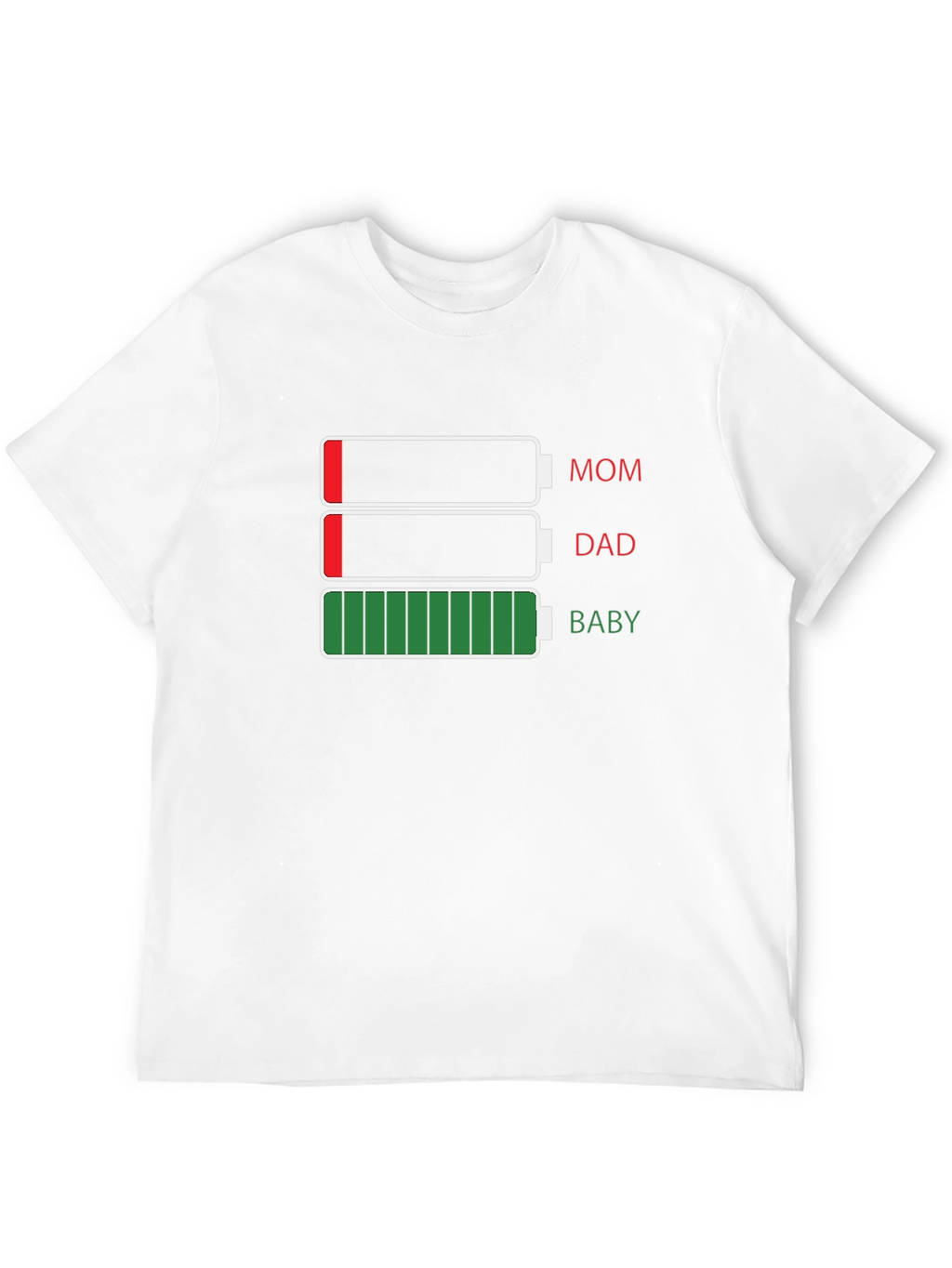 Funny Mom Dad Baby Battery T-Shirt