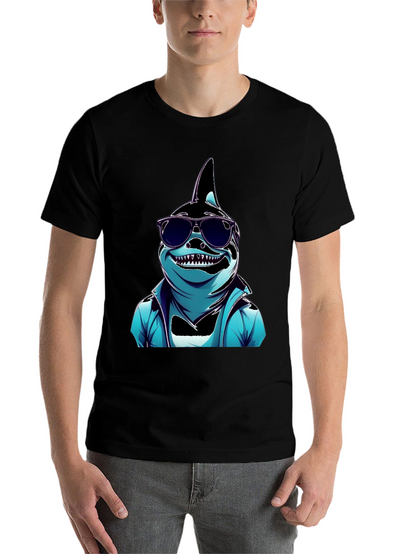 Cool Cartoon Shark Graphic Tee