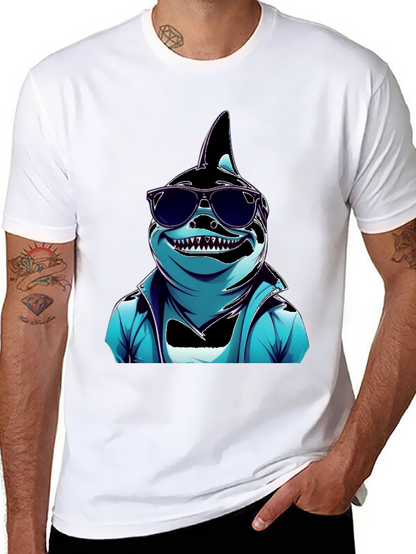Cool Cartoon Shark Graphic Tee