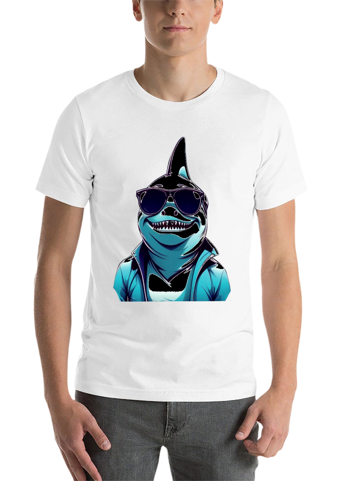 Cool Cartoon Shark Graphic Tee
