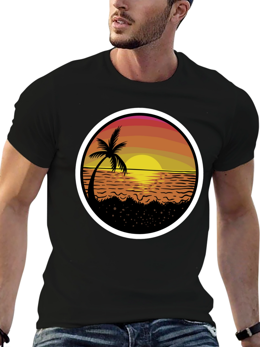 Sunset Palm Tree T-Shirt