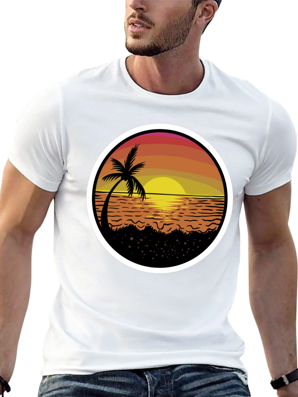 Sunset Palm Tree T-Shirt