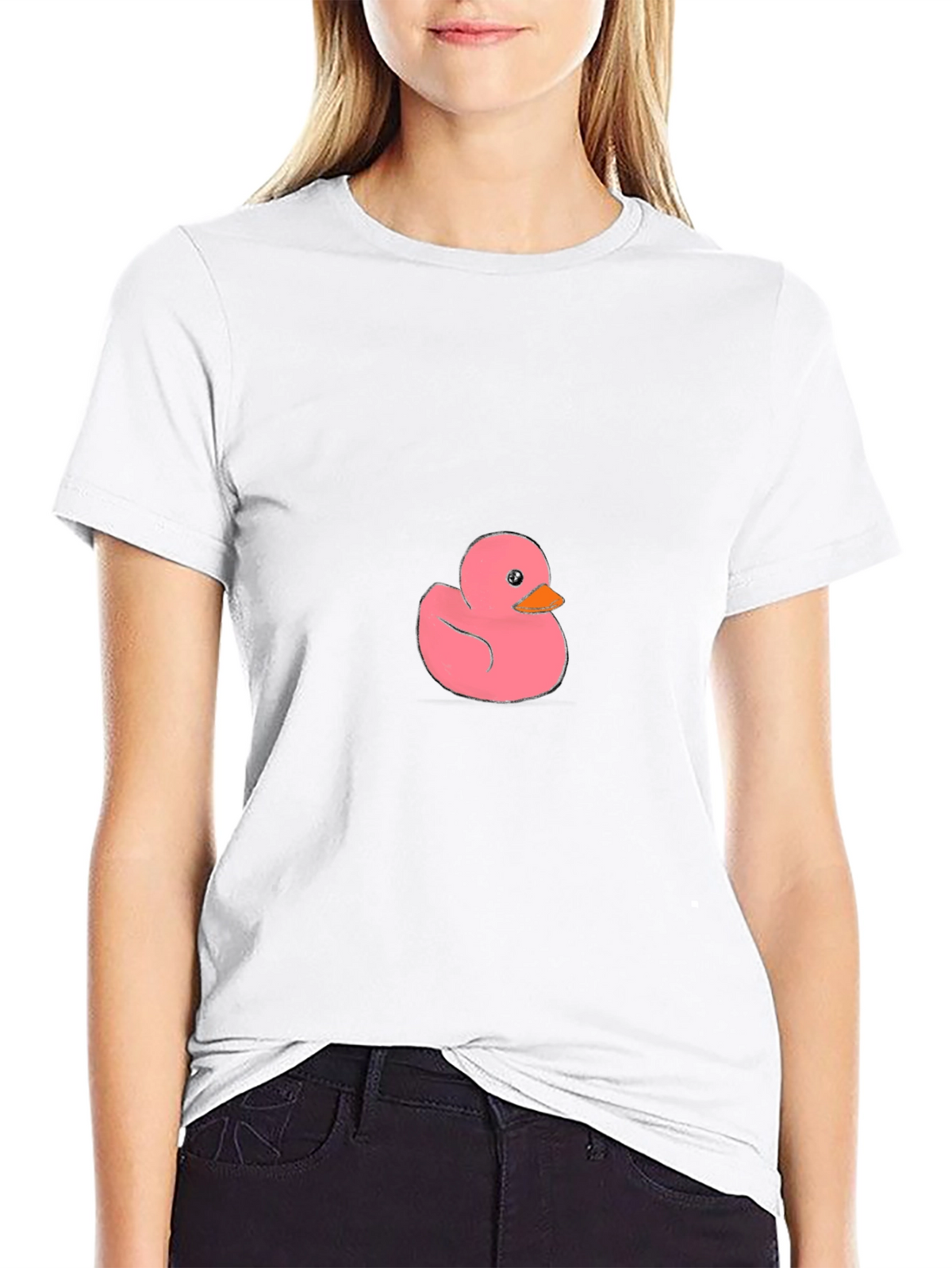 Pink Duck Graphic Tee - Casual Comfort