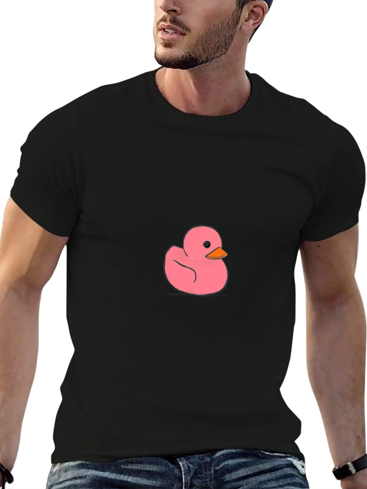 Pink Duck Graphic Tee - Casual Comfort
