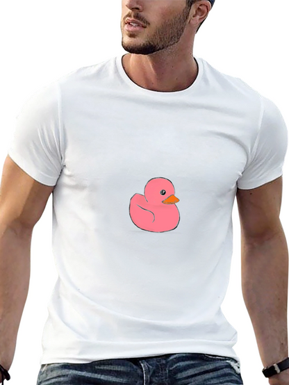Pink Duck Graphic Tee - Casual Comfort