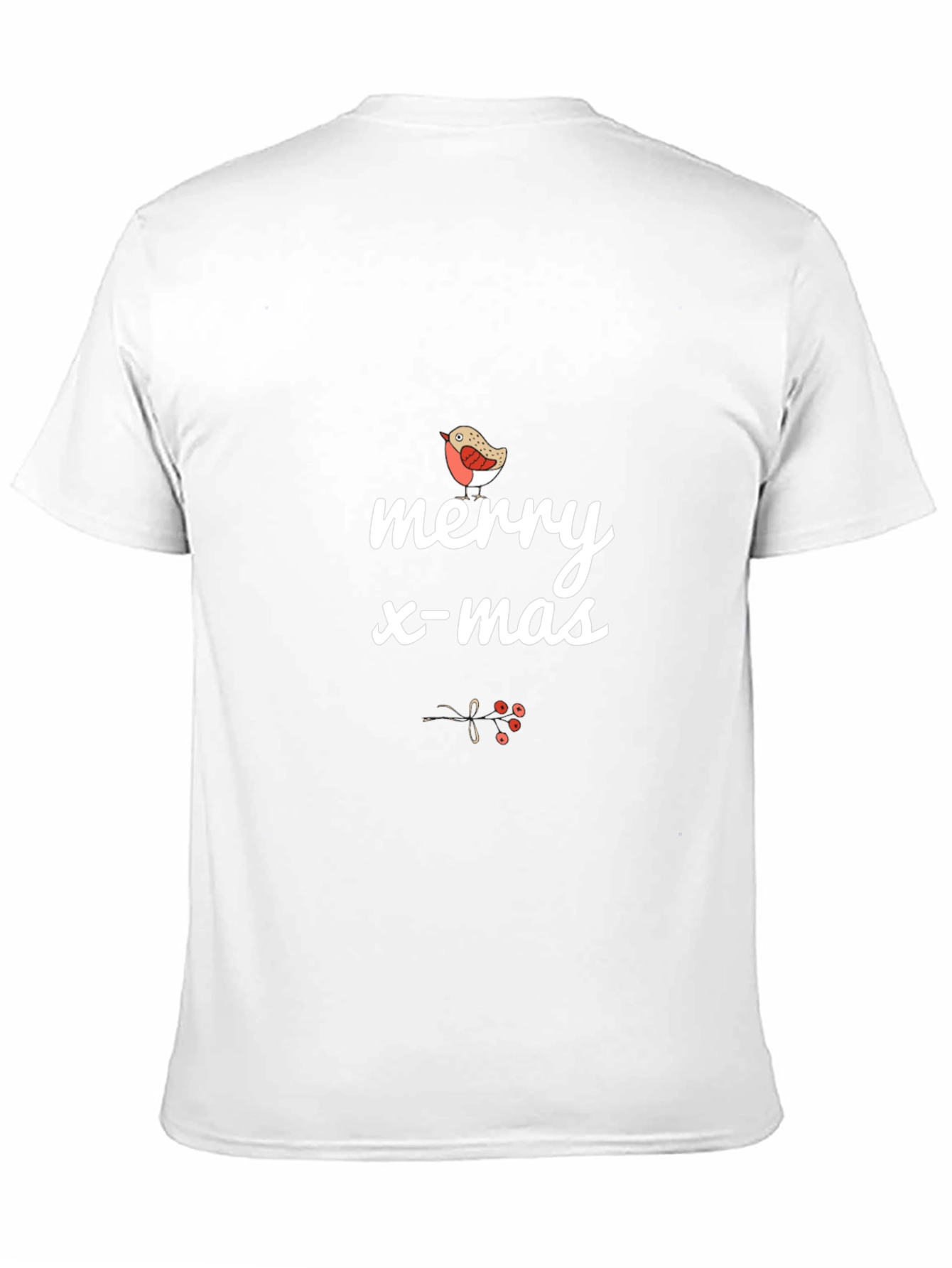 Merry X-mas Bird T-Shirt - Black