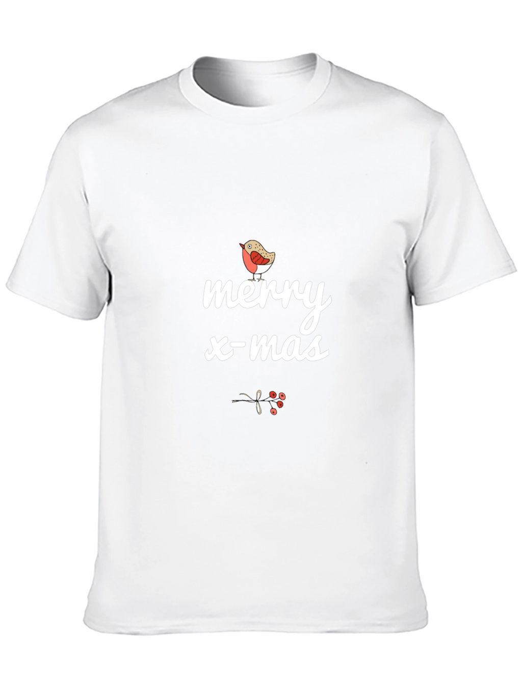 Merry X-mas Bird T-Shirt - Black