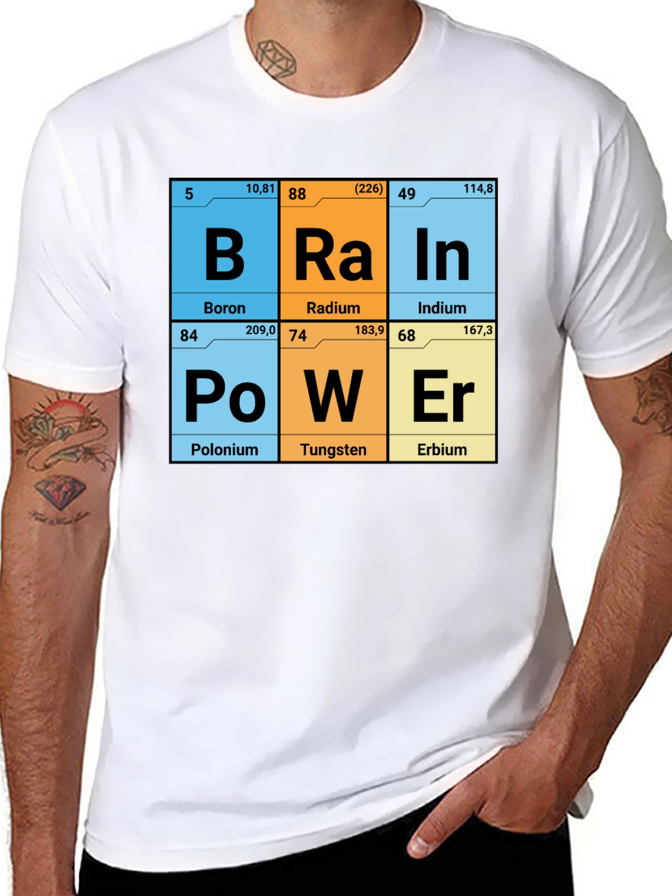 Brain Power Elements Periodic Table T-Shirt