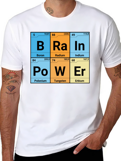 Brain Power Elements Periodic Table T-Shirt
