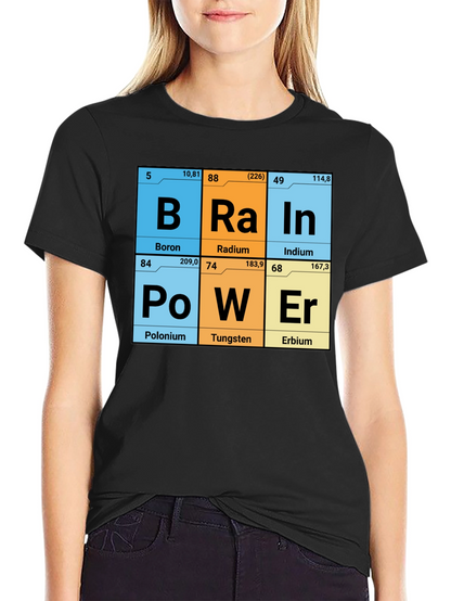 Brain Power Elements Periodic Table T-Shirt