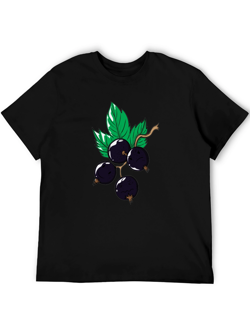 Black Graphic Tee - Currant Cartoon Design