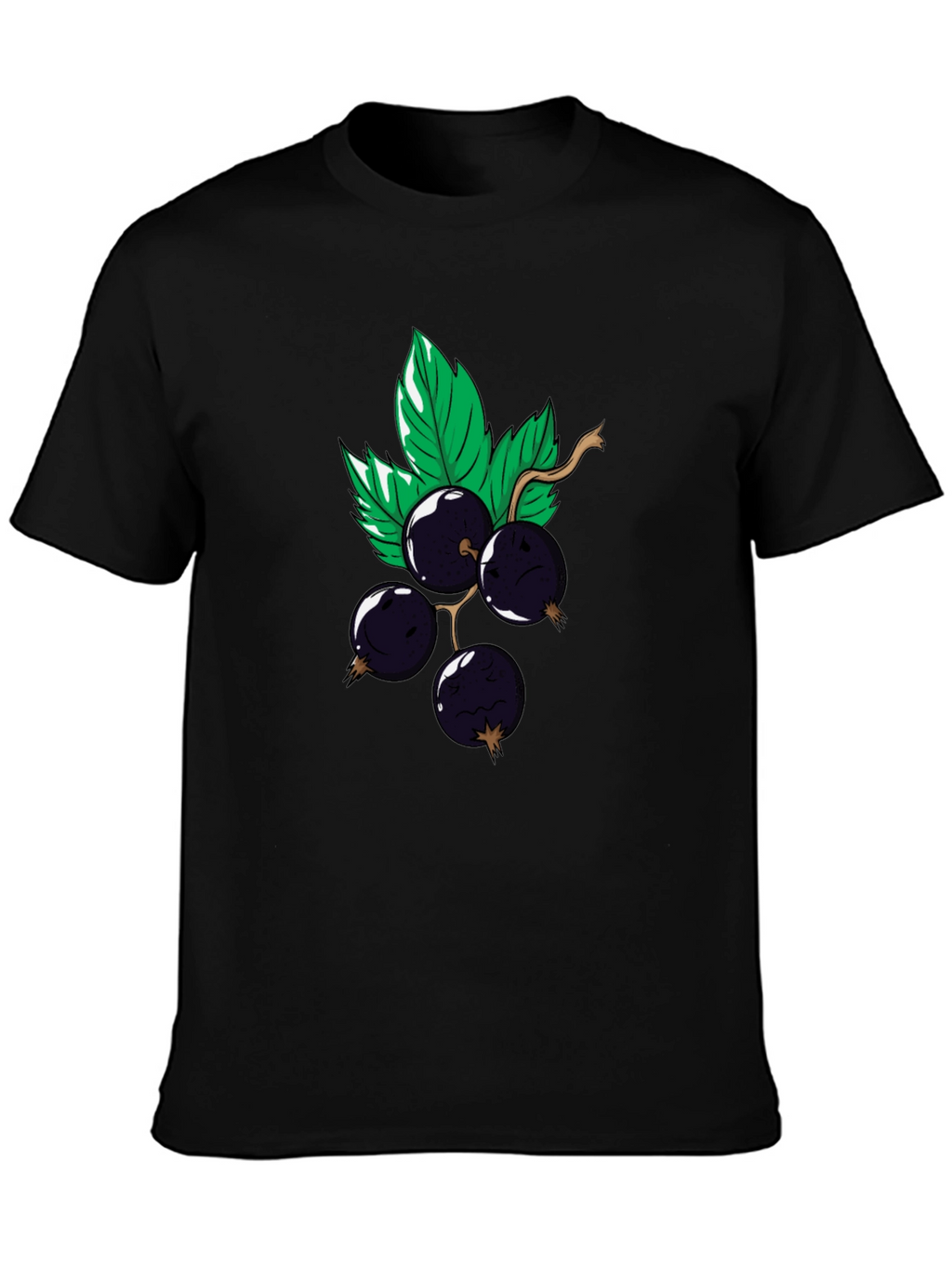 Black Graphic Tee - Currant Cartoon Design