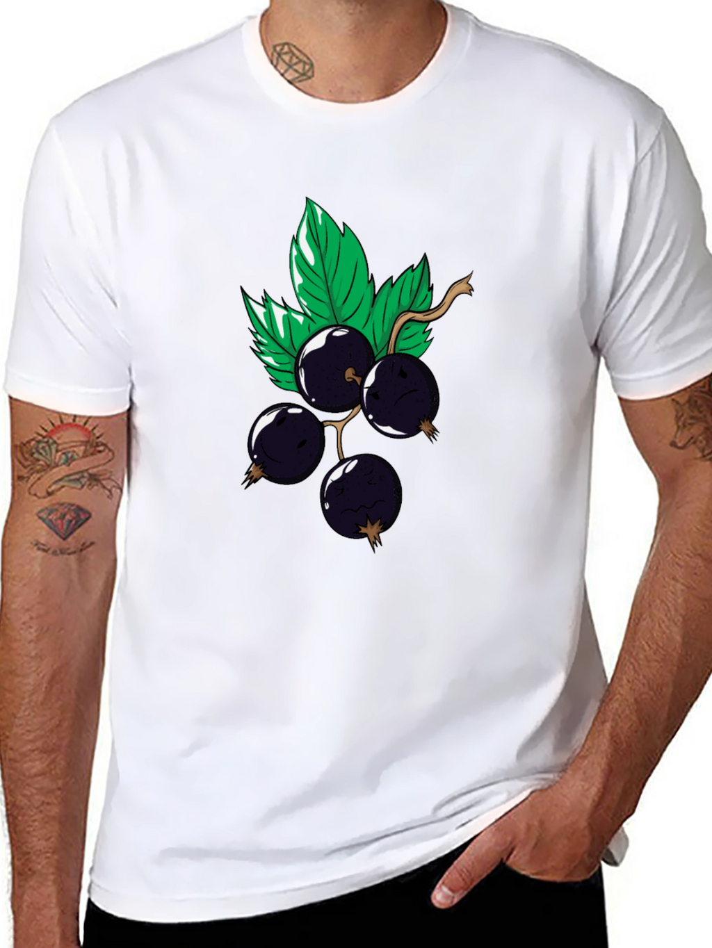 Black Graphic Tee - Currant Cartoon Design
