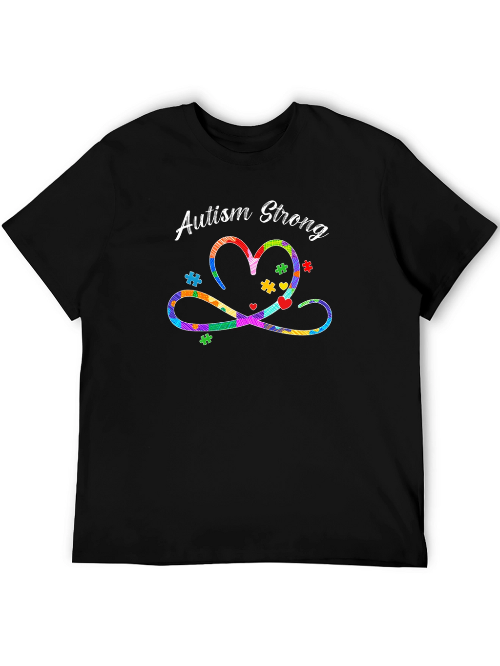 Autism Strong Heart Graphic T-Shirt