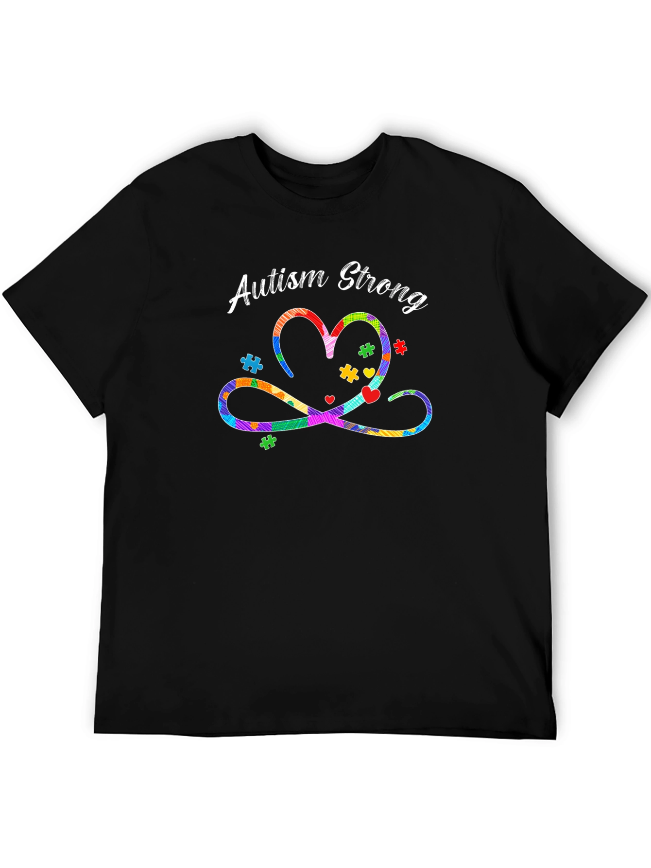 Autism Strong Heart Graphic T-Shirt