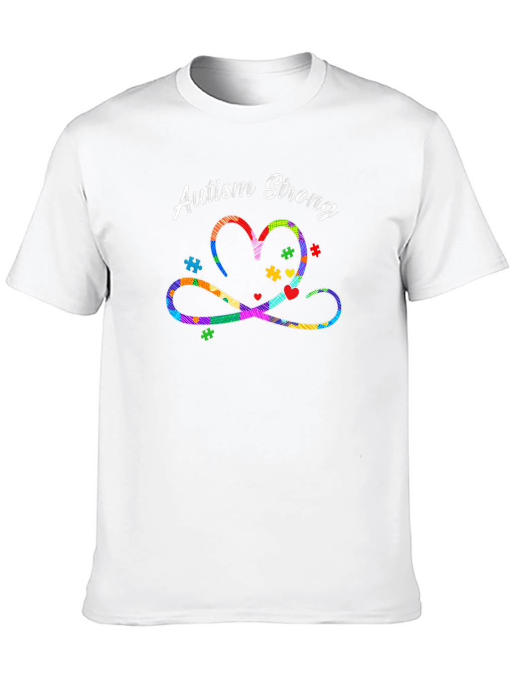 Autism Strong Heart Graphic T-Shirt
