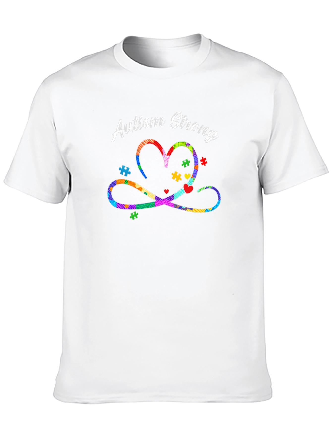 Autism Strong Heart Graphic T-Shirt