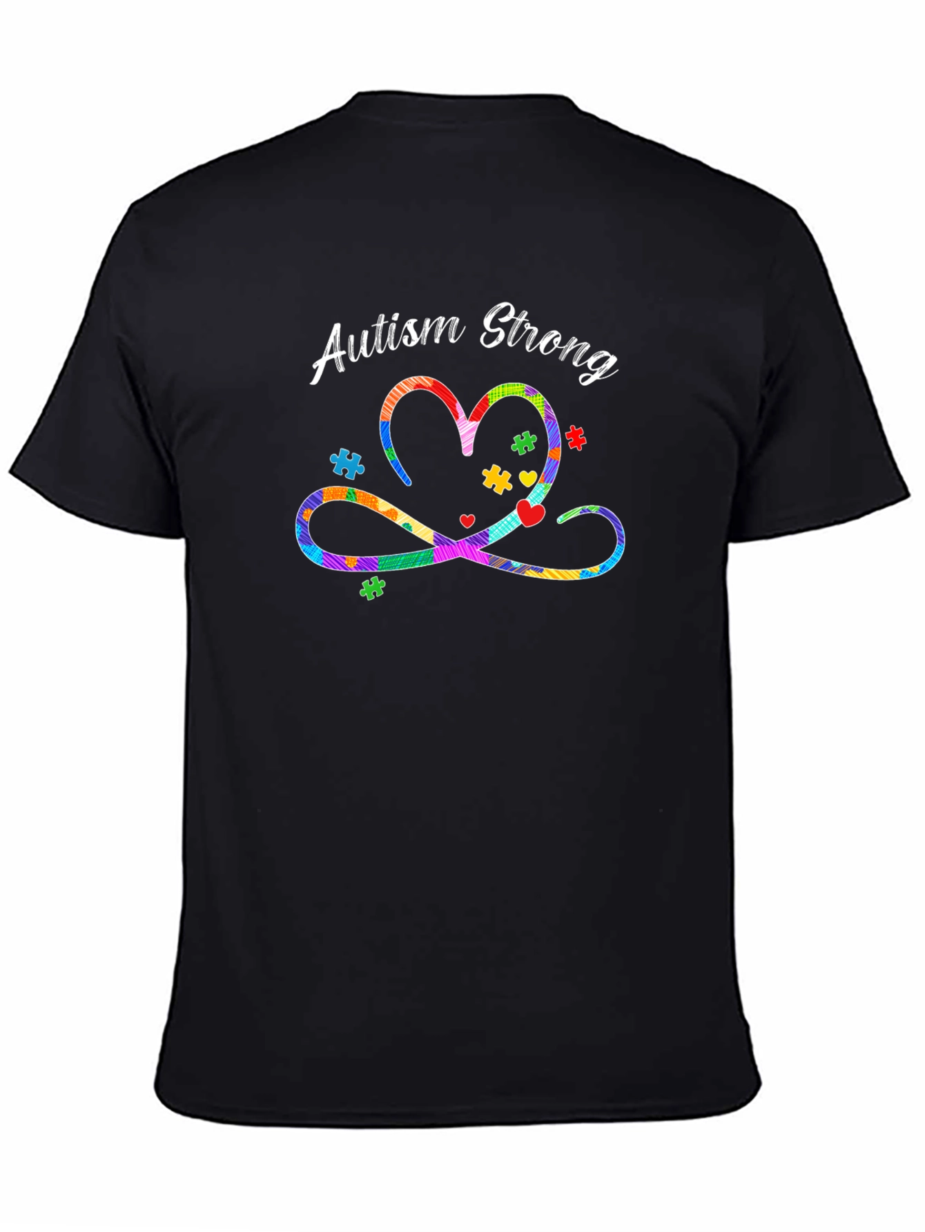 Autism Strong Heart Graphic T-Shirt