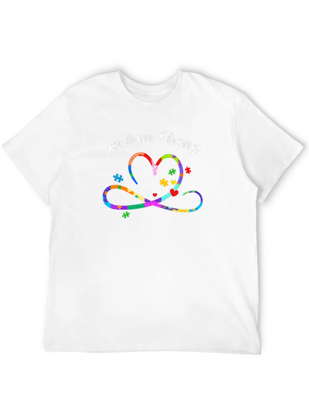 Autism Strong Heart Graphic T-Shirt