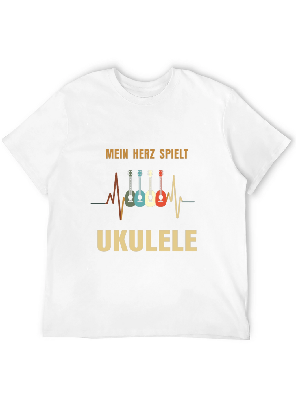 Mein Herz Spielt Ukulele Black T-Shirt