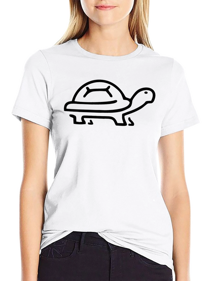 Turtle Graphic Tee - Black Cotton T-Shirt