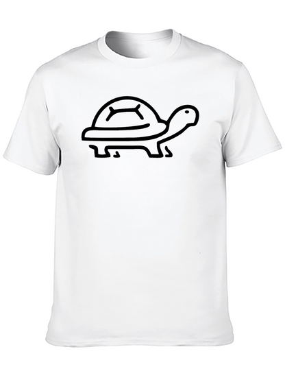 Turtle Graphic Tee - Black Cotton T-Shirt