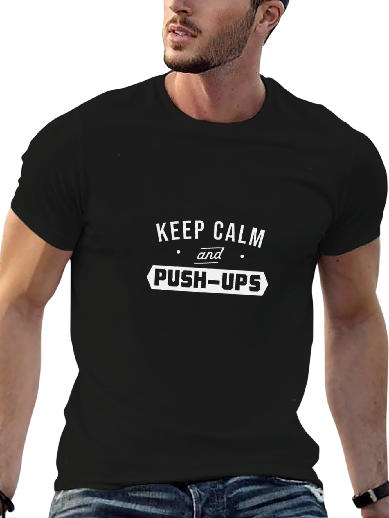 Keep Calm and Push-Ups Graphic Tee