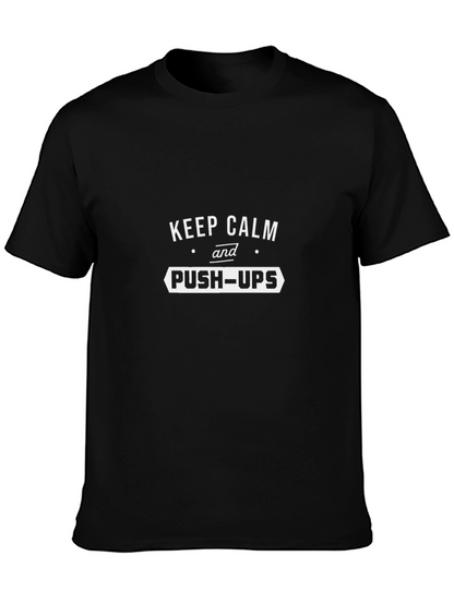 Keep Calm and Push-Ups Graphic Tee