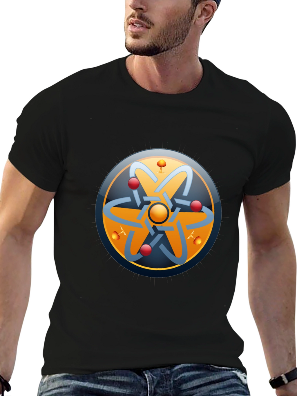 Atom Design Black T-Shirt
