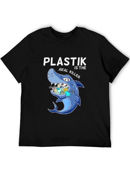Plastic Killer Shark Graphic T-Shirt