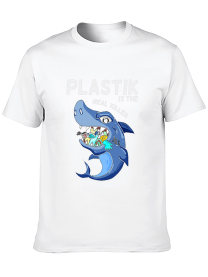 Plastic Killer Shark Graphic T-Shirt