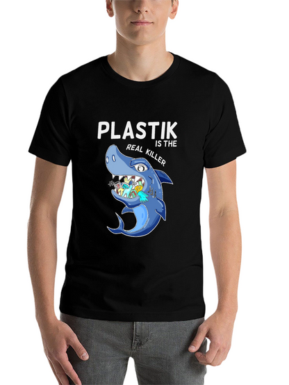 Plastic Killer Shark Graphic T-Shirt