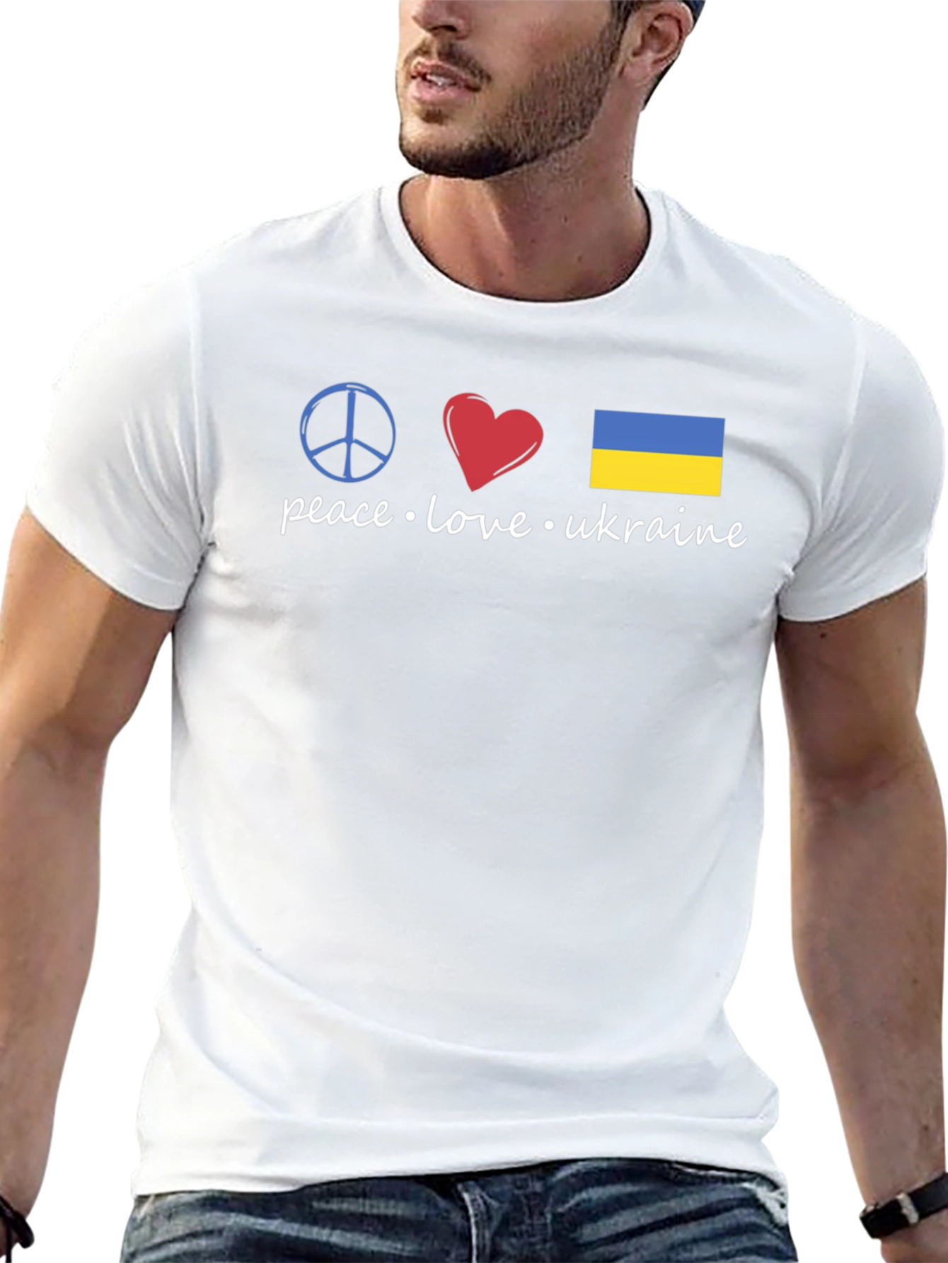 Peace Love Ukraine Graphic T-Shirt
