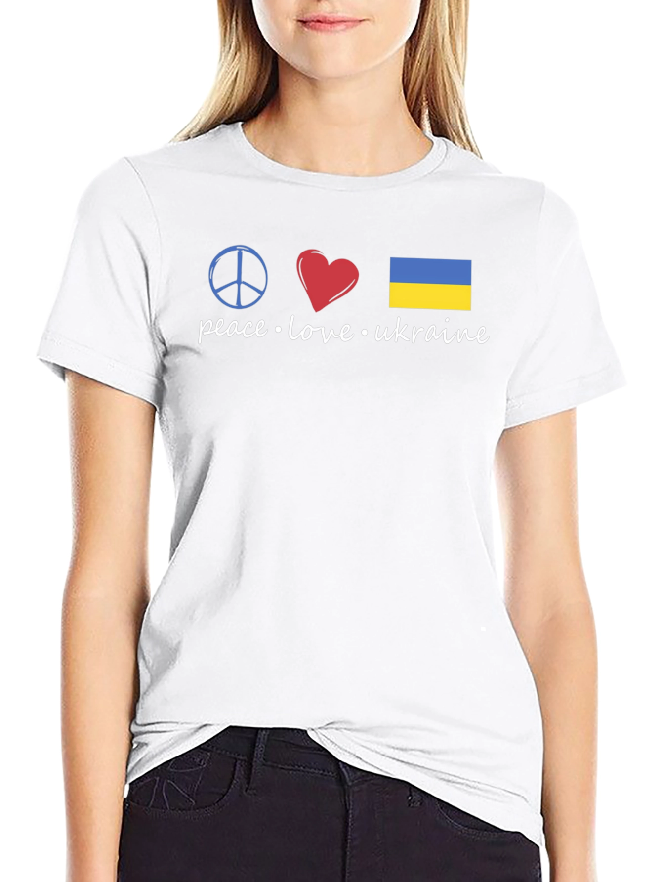 Peace Love Ukraine Graphic T-Shirt