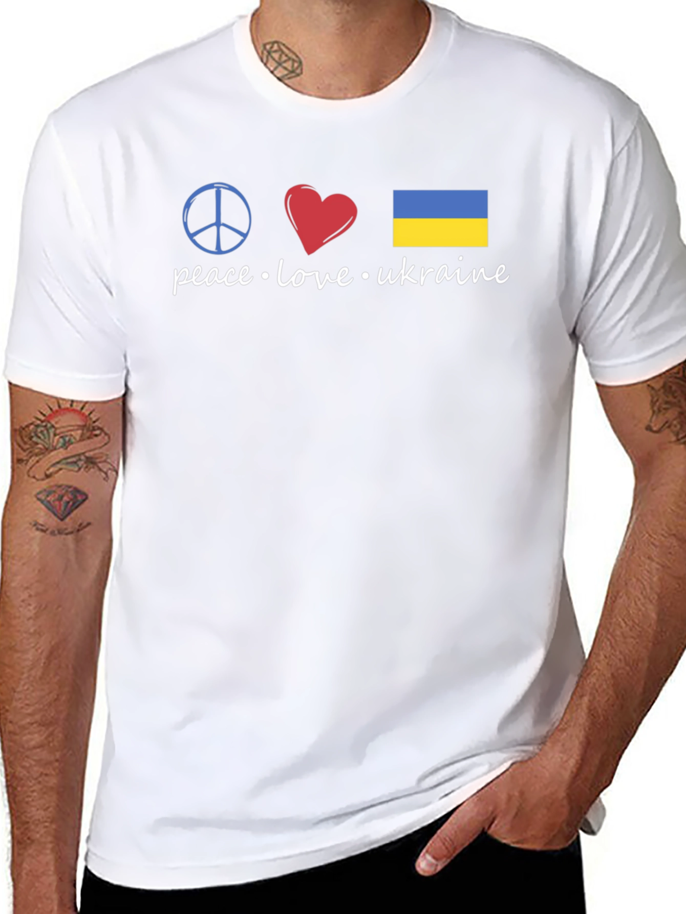 Peace Love Ukraine Graphic T-Shirt