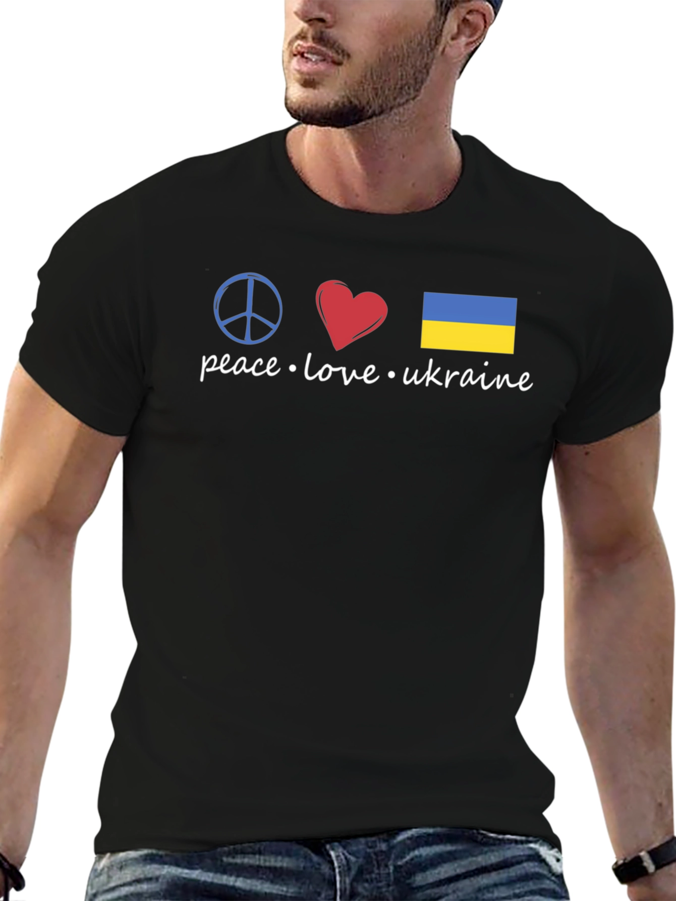 Peace Love Ukraine Graphic T-Shirt