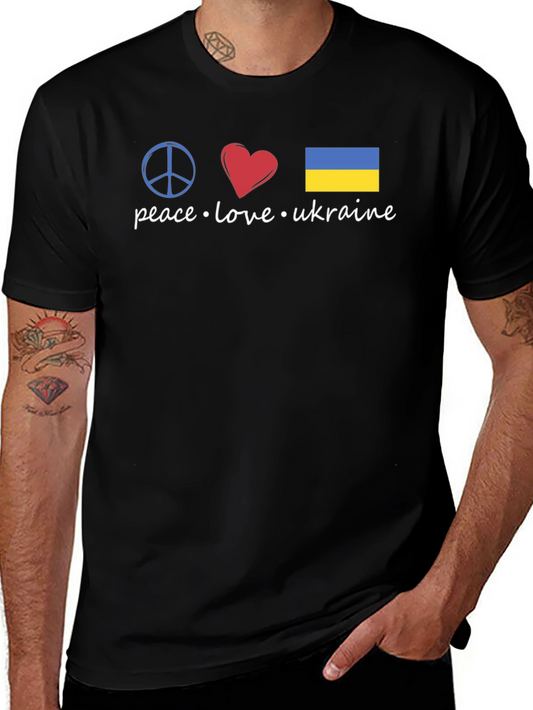 Peace Love Ukraine Graphic T-Shirt